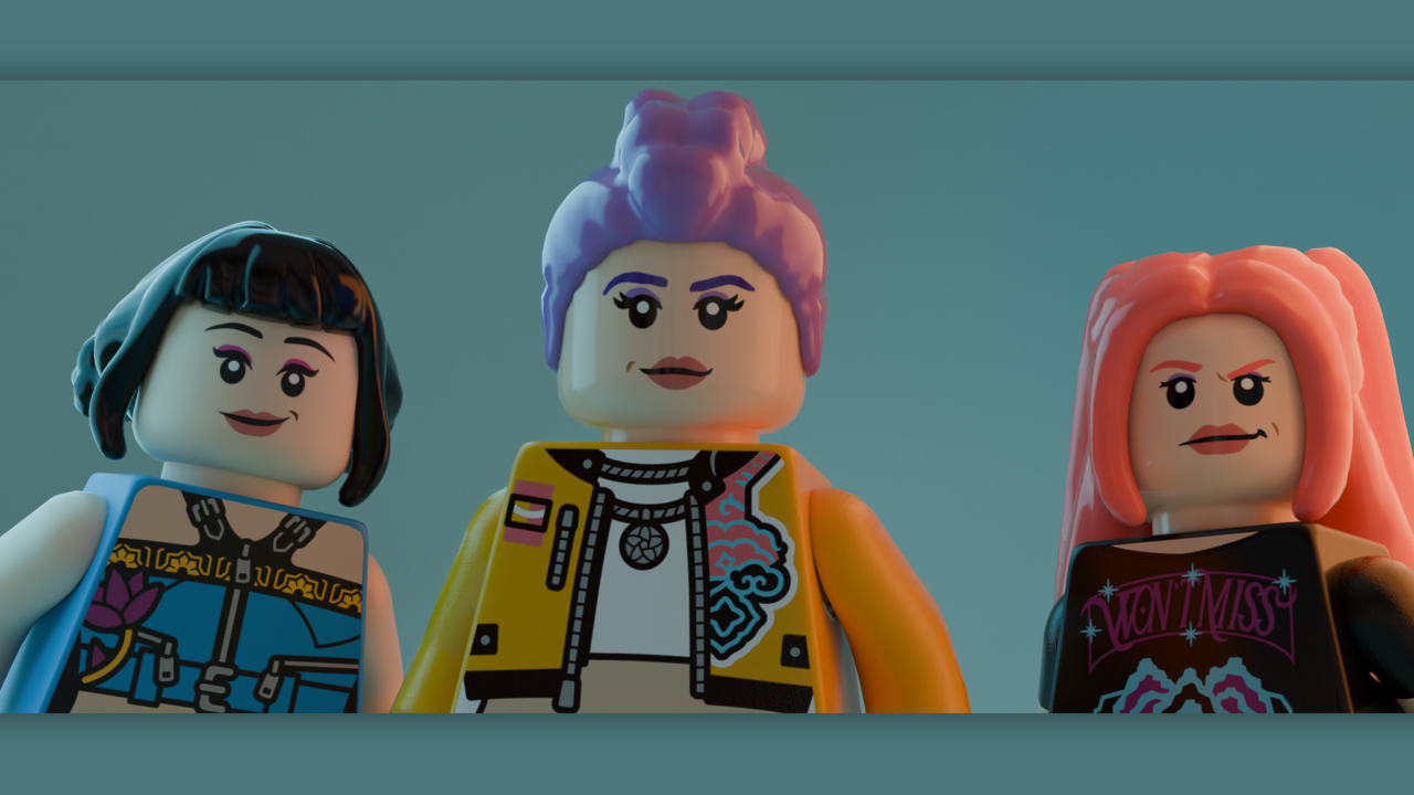 Imagen de las protagonistas en estilo lego