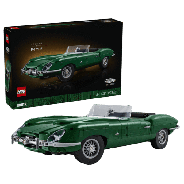 jaguar portada Imagen del set de lego en su caja junto al auto armado