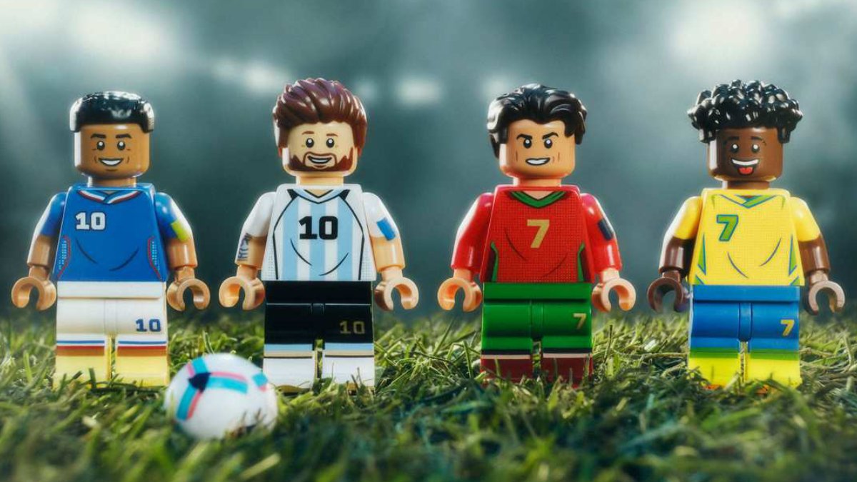 imagen de los principales jugadores de futbol en lego