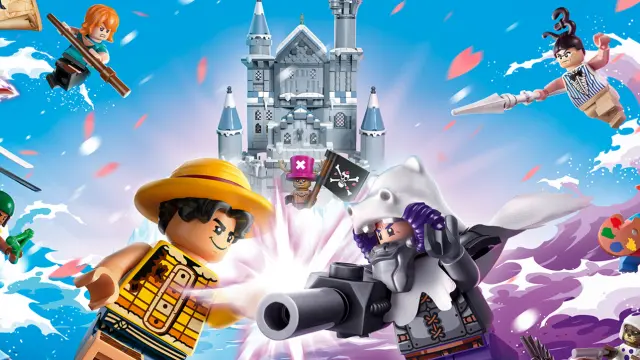 imagen en lego de ace de one piece en el arco de marineford