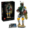 boba fett Imagen de la figura de boba fett al lado de su caja de lego en color negro