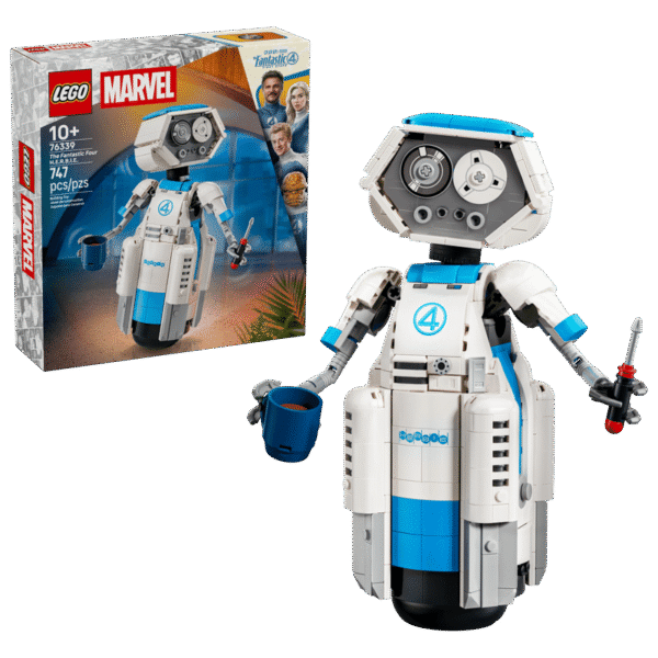 lego herbie 1 Imagen del lego herbie junto a su caja de lego en un fondo blanco