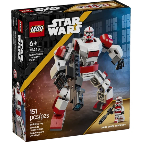 lego meca soldado clon choque Imagen de la caja de lego en fondo blanco